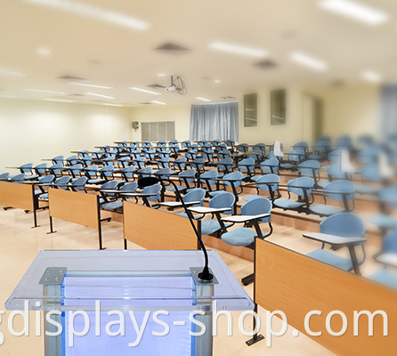 Acrylic lectern with microphone socket speech podium